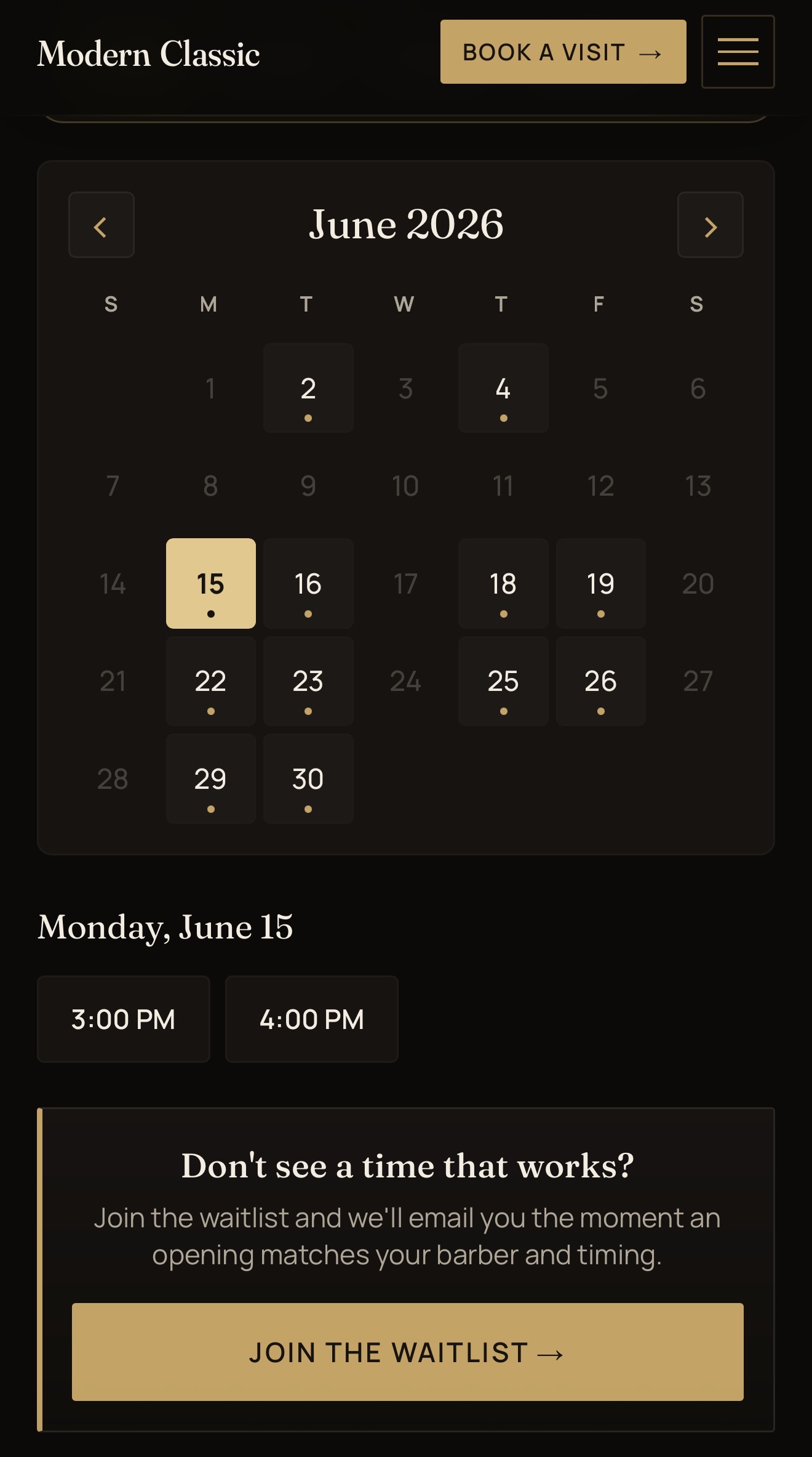 Real-time availability from Square