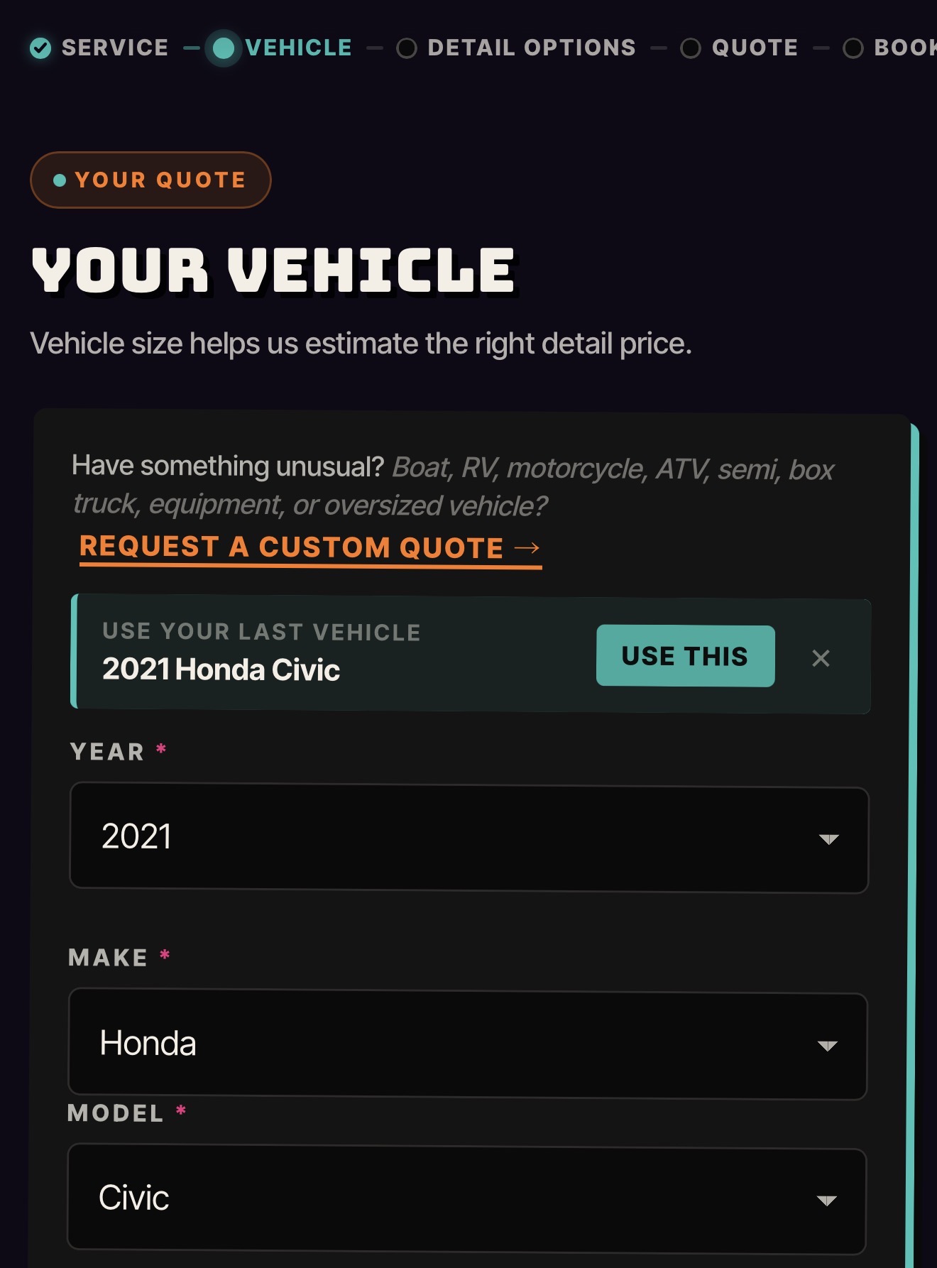 Their exact vehicle