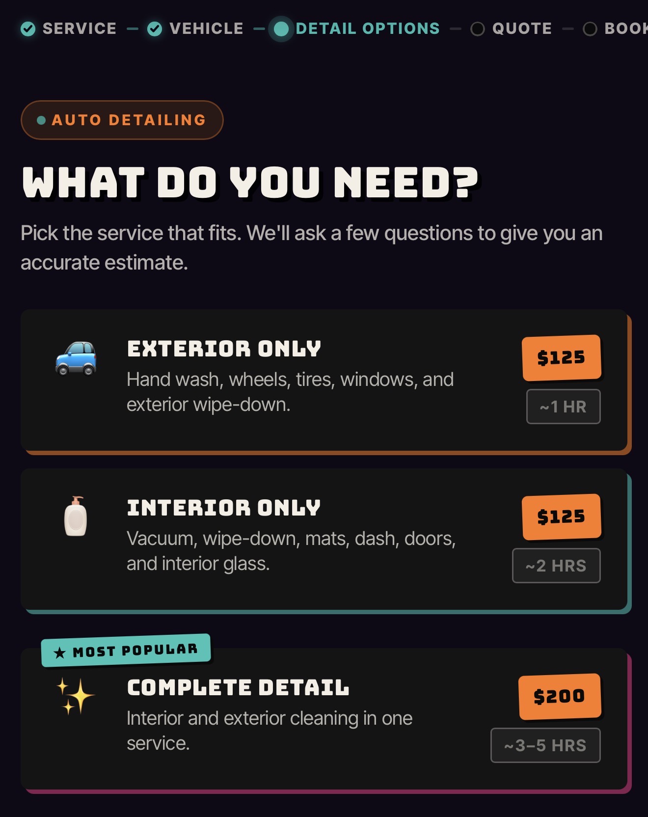 A real price, by package