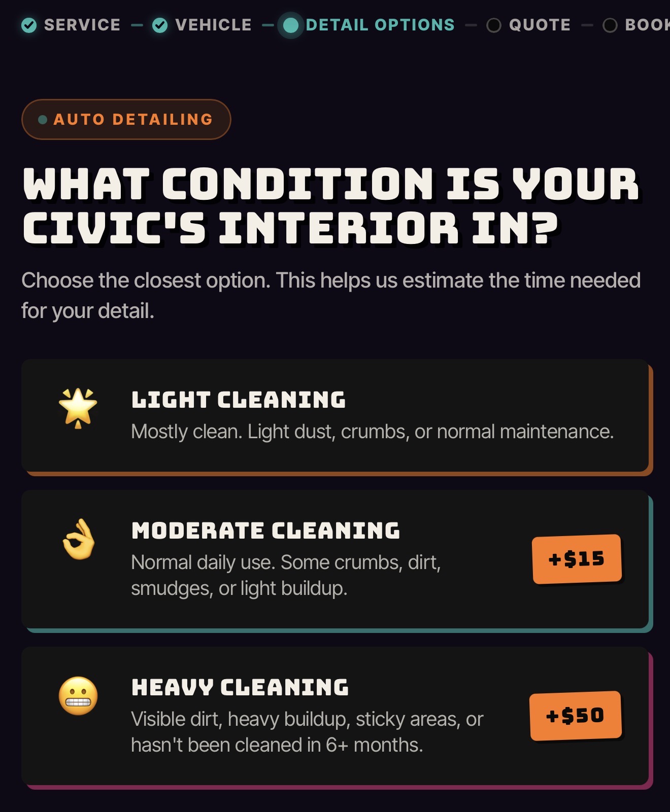 Condition-based pricing